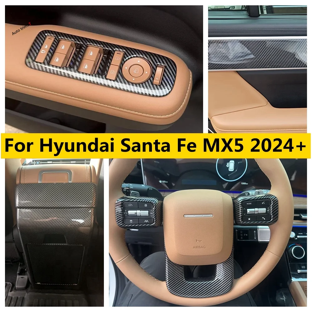 

Car Window Lift Button Steering Wheel Air Conditionig Vent AC Outlet Inner Door Cover Trim For Hyundai Santa Fe MX5 2024 2025