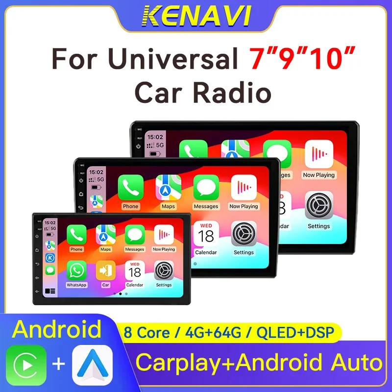 Universal 2 Din 7 9 10 Inch Central Car Multimedia Android DVD Player Stereo Radio GPS For Volkswagen Nissan Hyundai Kia Toyota