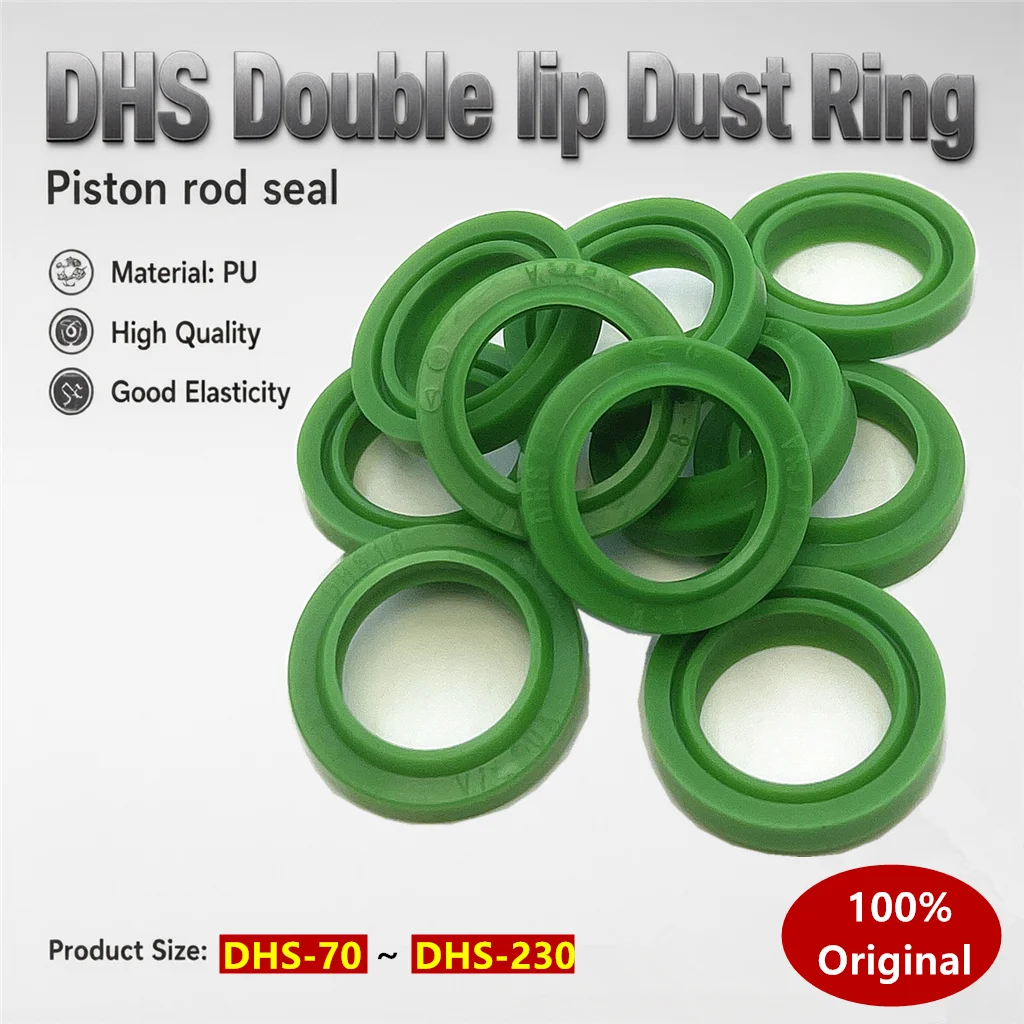 dhs-double-lip-dust-ring-hydraulic-cylinder-piston-rod-pu-seal-dhs-70~dhs-230-for-excavators-loaders-forklifts-cranes-dhs-140