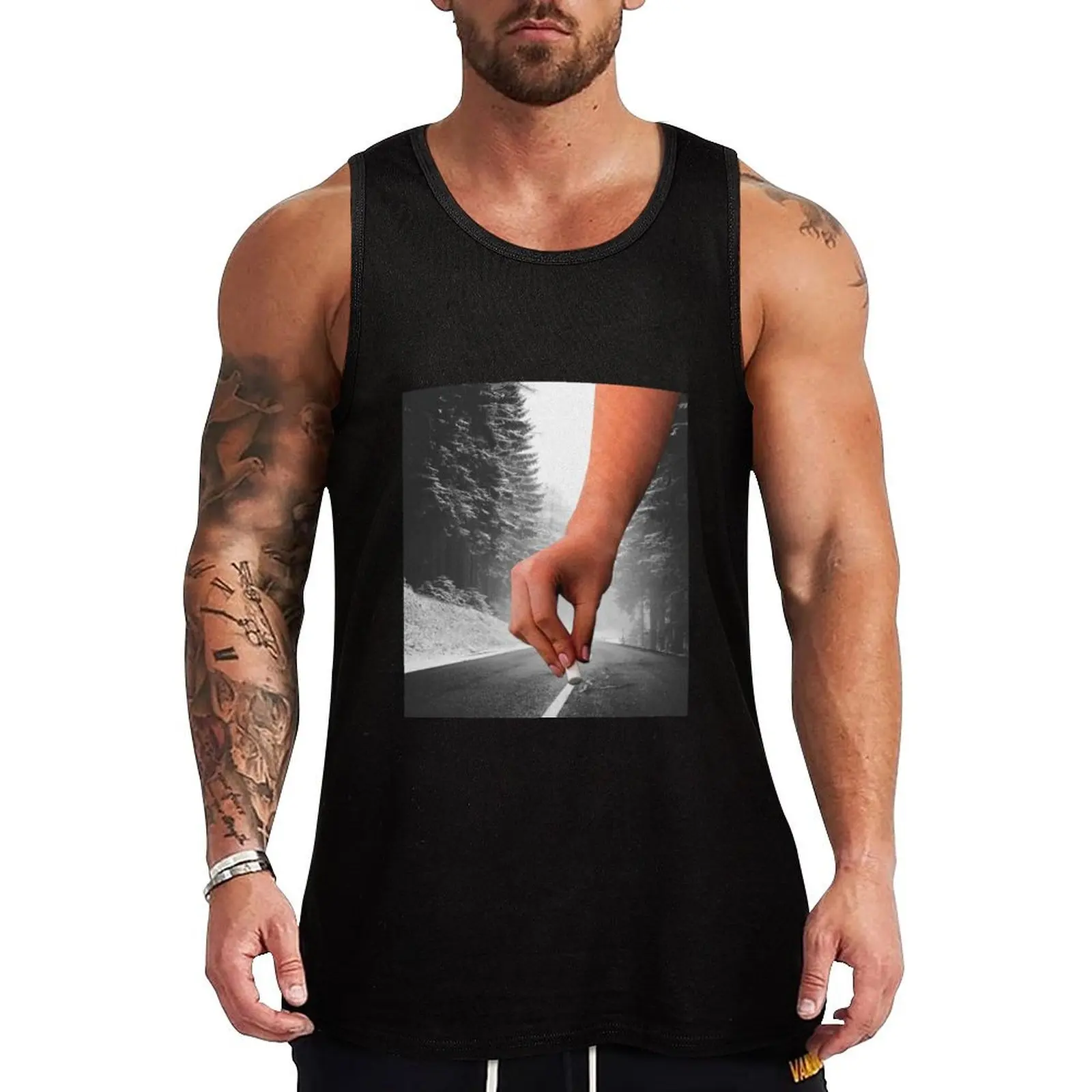 Across The Line - Design Tank Top Vests mens clothing gym clothing men Gym man