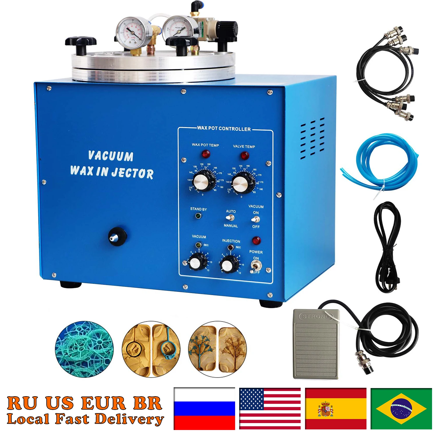 Digital Vacuum Casting Machine Wax Injector Jewelry Casting Machine Jewelry Vacuum Waxing Machine for Jeweler Tools