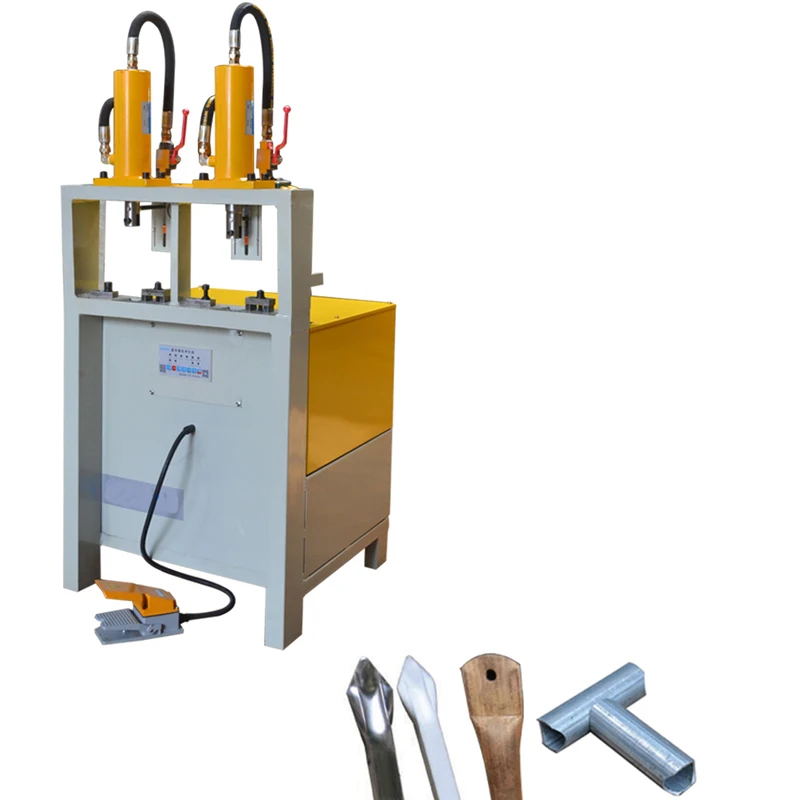 Double Heads Hydraulic square and Rectangle Tube  Punching Hole and Cutting Machine 20B
