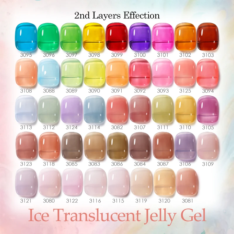 Clou Beaute 3 Stück 15ml Halbtransparenter Jelly Pink Hautfarbener Gel-Nagellack Nagelkunst-Set Professionelles Nagelstudio-Maniküre-Set – Detail 13
