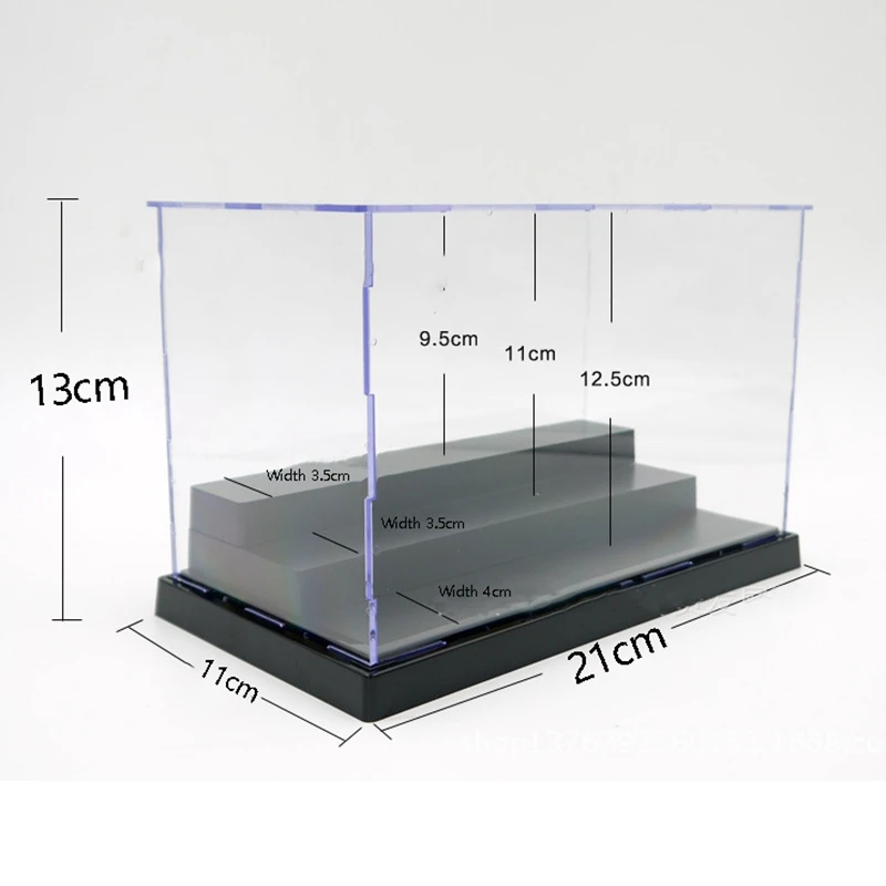 Figure Display Box 3 Steps Dustproof Display Case Show Box Assembly Clear Acrylic Toys Protection Showcase Case Box