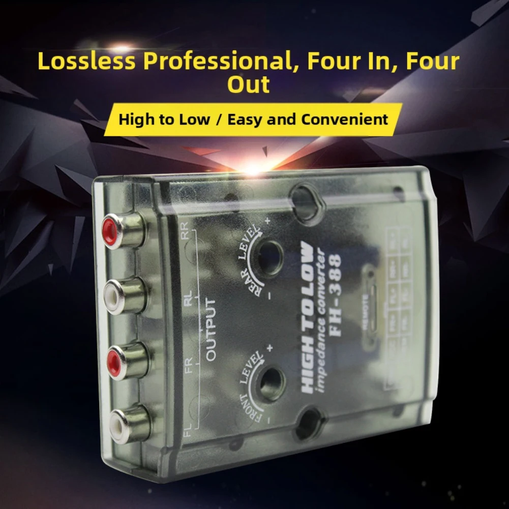 Car Audio PH-388 Four-Channel High-to-Low Audio Converter, Four Input, Four Output, 4-Channel High-Fidelity Converter