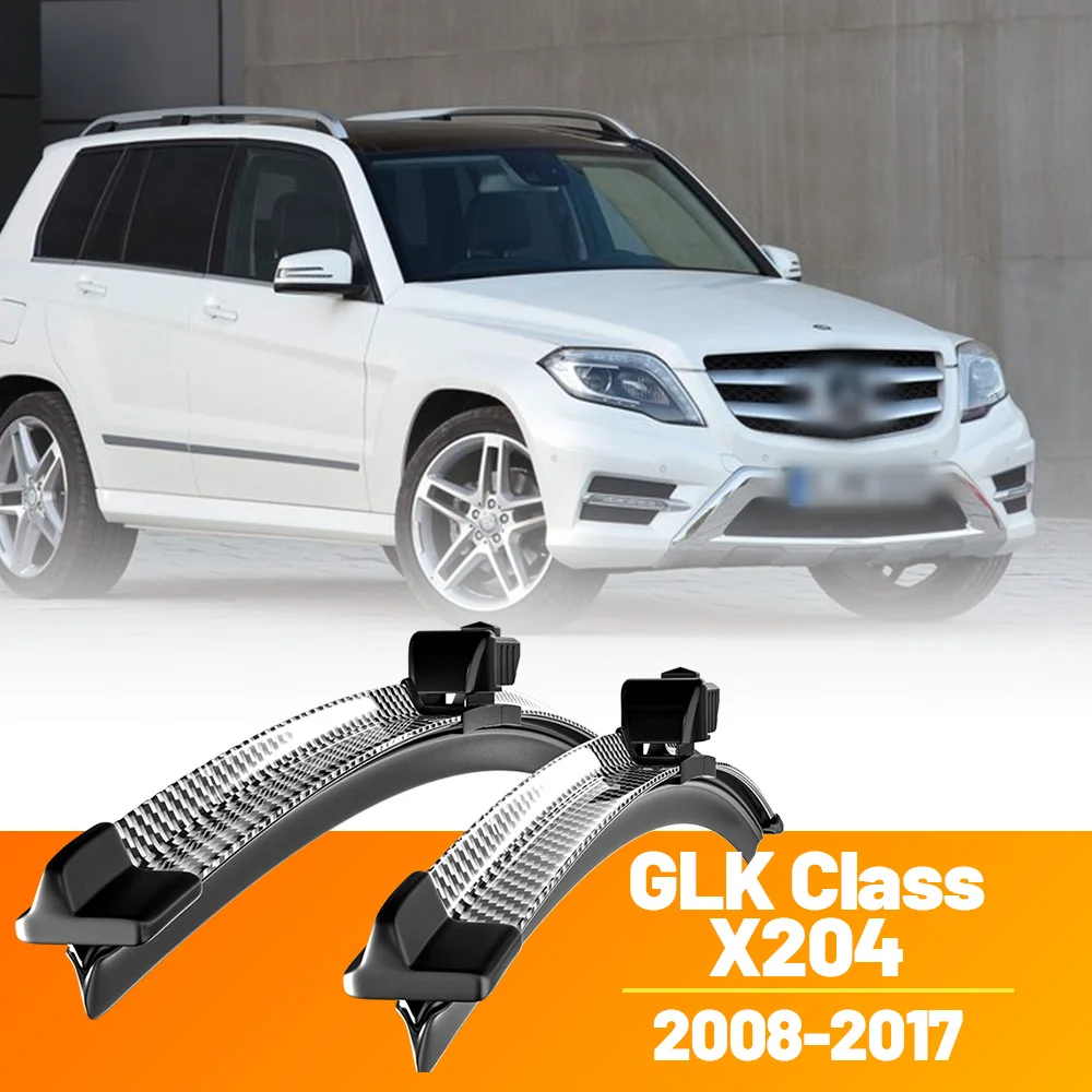 2pcs Front Windshield Windscreen Wiper Blades Carbon Fibre Wipers For Mercedes Benz GLK Class X204 2008-2017 2009 2014 2015 2016