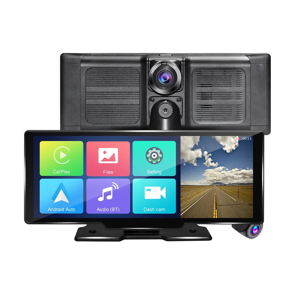 4K 10.26 Inch ADAS Carplay & Android Auto 3840*2160P WIFI Dash Cam Car Dashboard Video Recording Loop Record Phone APP Car Dvr