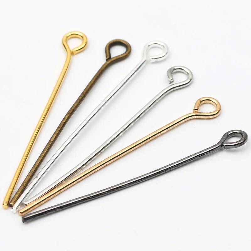 200pcs 16 20 25 30 35 40 45 50mm Eye Head Pins Classic Plated Eye Pins For Jewelry Findings Making DIY Accessories Supplies