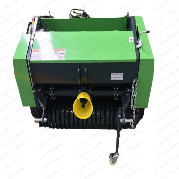 

Four-wheel tractor with baler, forage, corn straw, wheat and rice round baler