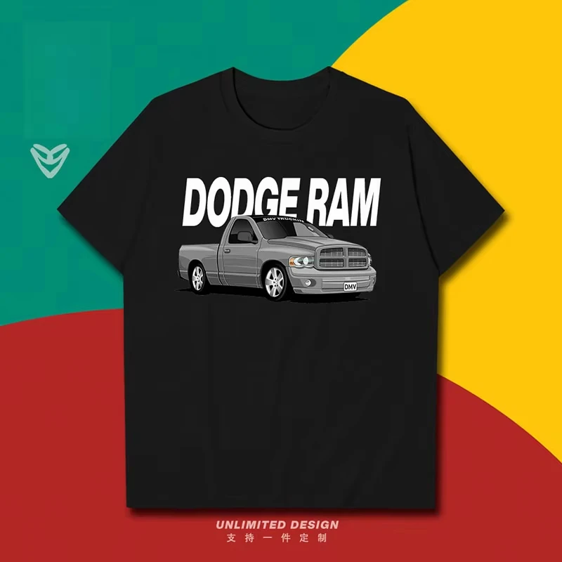 

Dodge Ram Классическая футболка с графическим принтом большой перемещения, мужская и женская дышащая мотоциклетная футболка с короткими рукавами