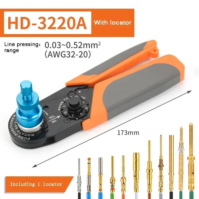 

HD2612 M22520/1-01 Четырехточечные обжимные клещи для тяжелых условий эксплуатации для штифта авиационного разъема