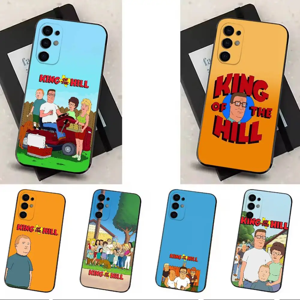 

Cartoon K-King of the H-Hill phone Case For Samsung S25,24,21,22,23,30,Ultra,20,Plus,Fe,Lite,Note Black Soft Cover