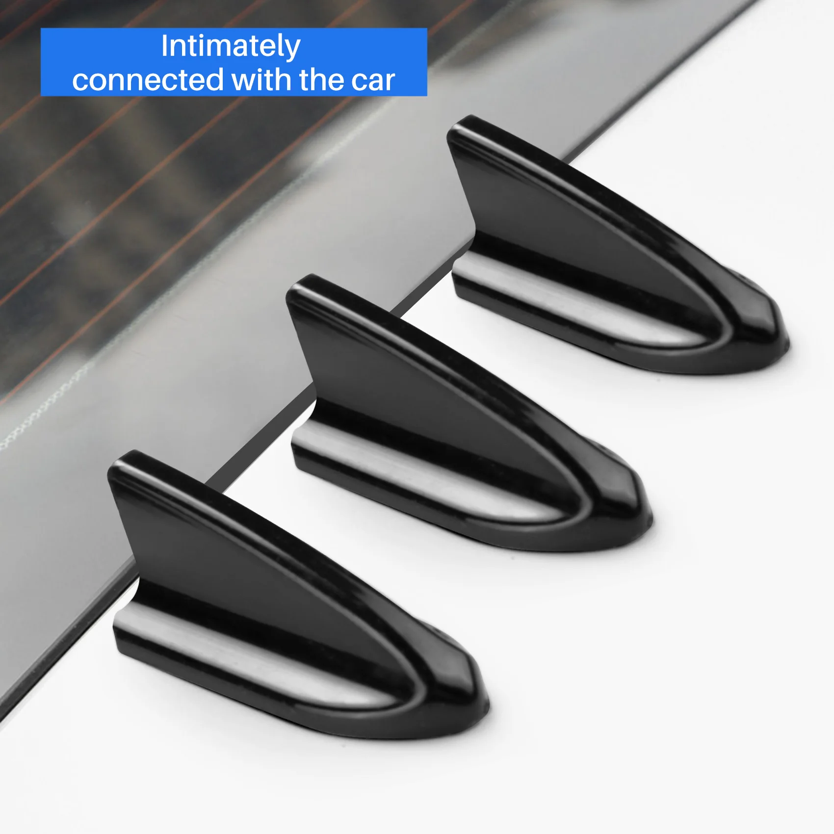 フカヒレスポイラーウィングキット、ブラックppルーフ、エボスタイルボルテックスジェネレーター、6個