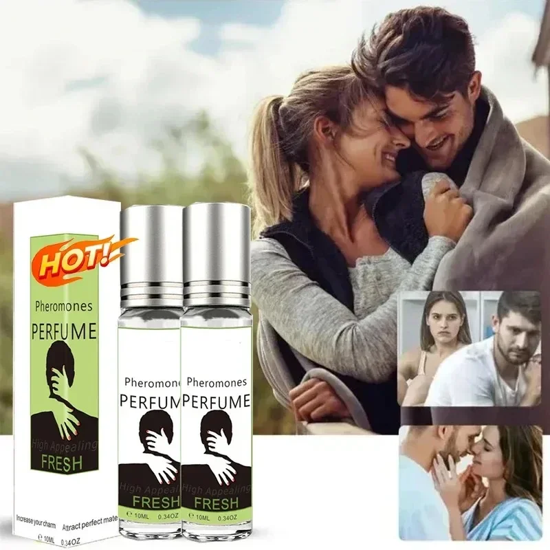 Perfume de Feromônio Roll-on para Homens e Mulheres, Parceiro Íntimo, Perfumes Eróticos de Sedução Flertando, Fragrância Sexy, Perfume Corporal, 10ml