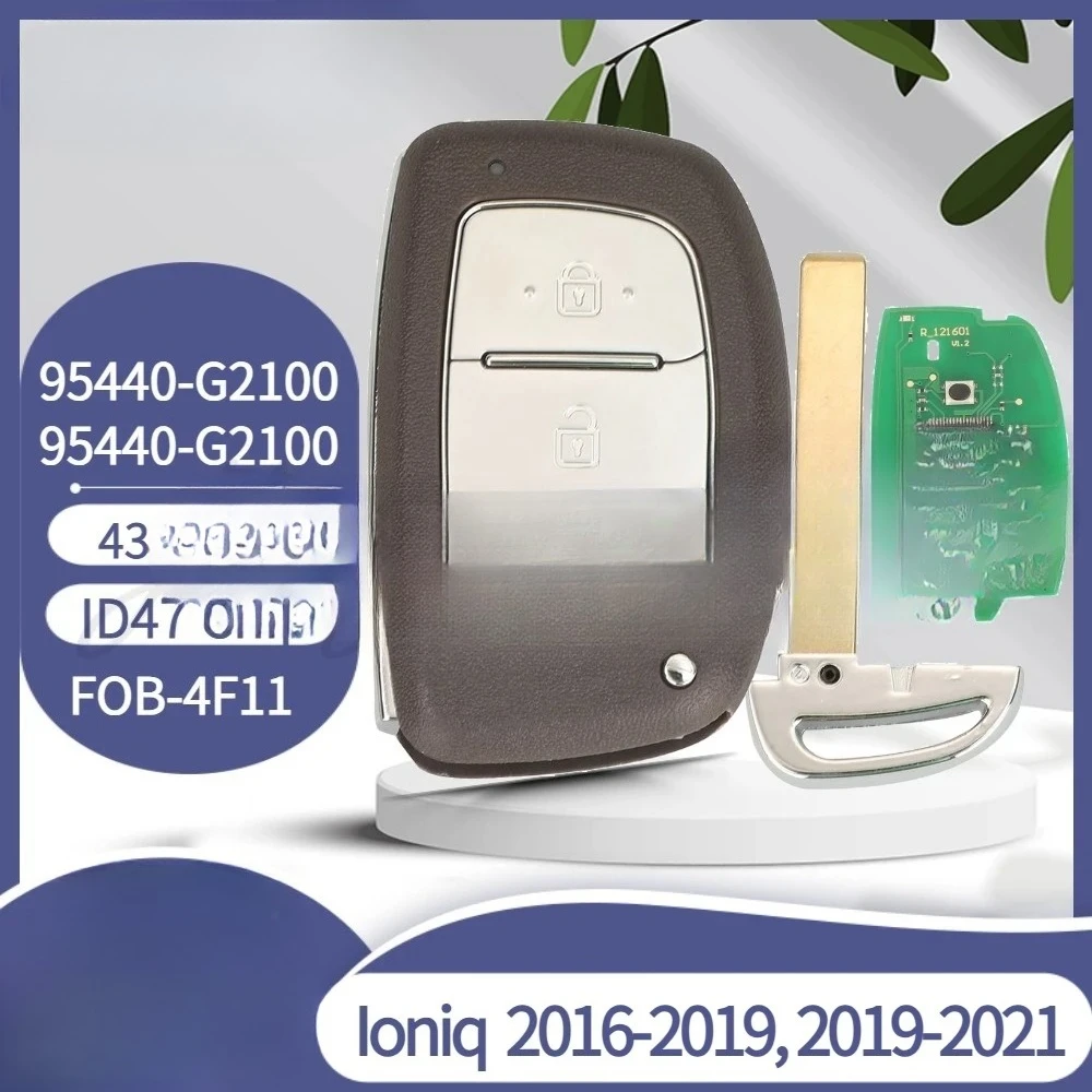 

Умный автомобильный ключ для Hyundai Ioniq 2016-2021 433 МГц ID47 TQ8-FOB-4F11 3-кнопочный брелок без ключа Go