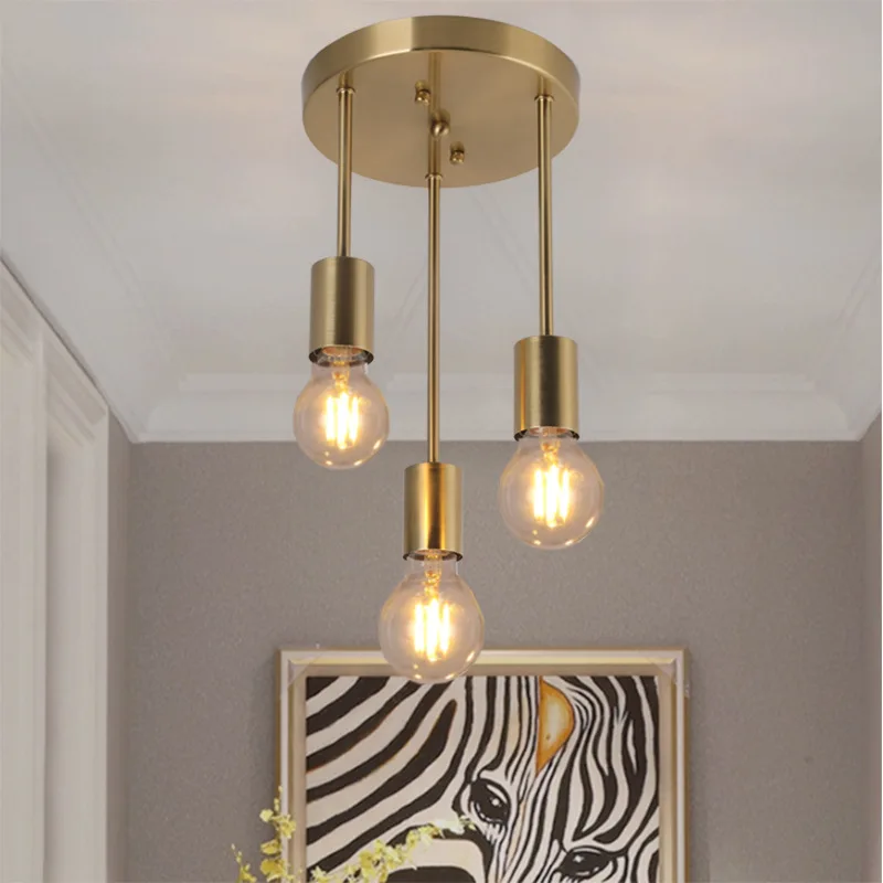Retro 3 heads 5 heads Restaurant Ceiling Lamp Living room farmhouse corridor dining room kitchen bedroom multiple ceiling light