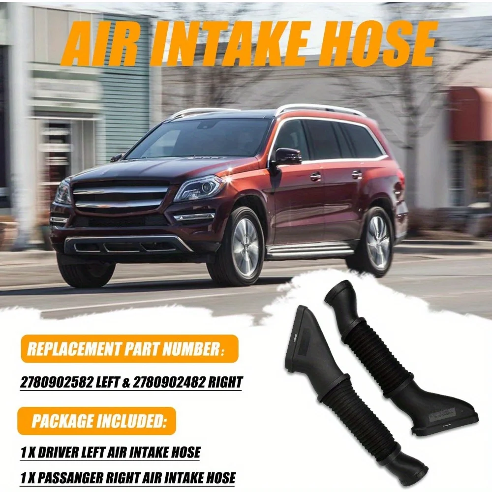 Air Intake Hose For Benz GL450 GL550 ML550 W166 GL63 GLS550 GLE63 AMG Left and Right Side Air Inlet Duct 2780902582 2780902482