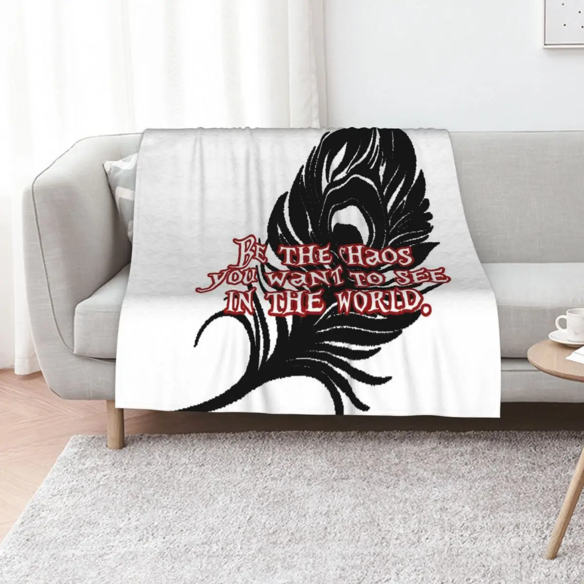 Mollymauk - Be the chaos you want to see in the world Throw Blanket Luxury Throw funny gift sofa bed Bed linens Blankets