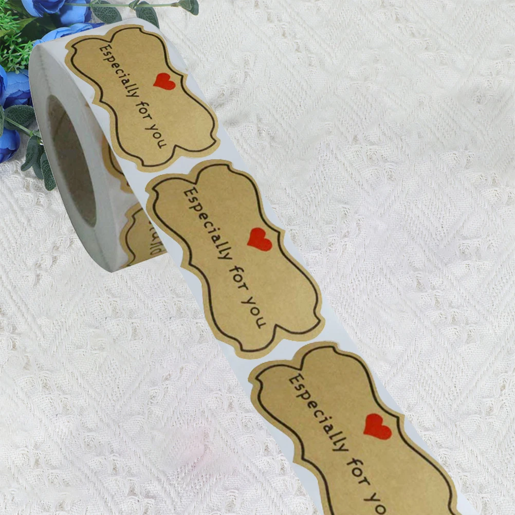 

Gift Sealing Sticker Label Stickers Gifts Scrapbook Kraft Labels Brown for Envelopes