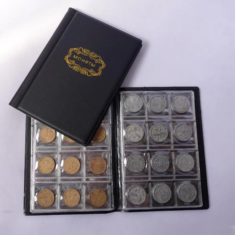 

Держатели для альбомов для монет, украшение для дома, 120 карманов, органайзер для денег, коллекция подарков, книга, штамп, фотоальбом