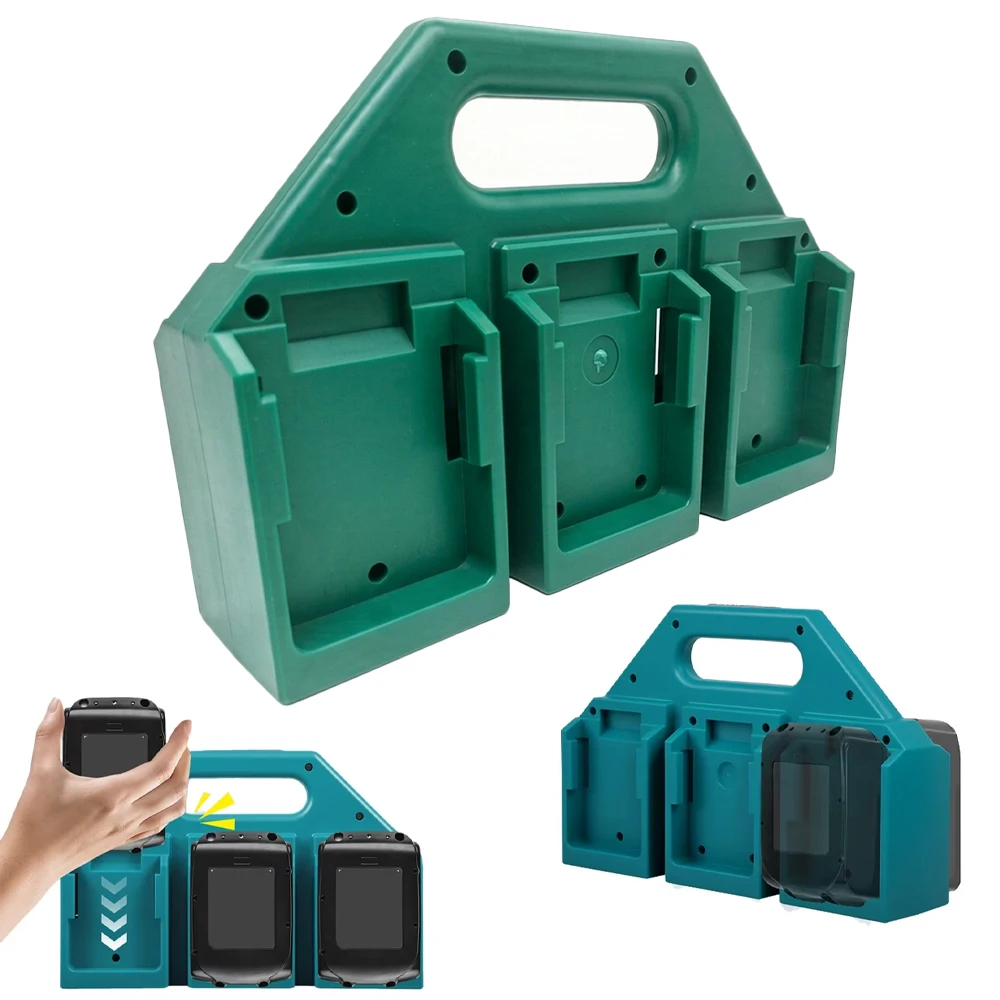 NEW 6 Slot Battery Holder for Makita 18V&14.4V Portable and Rugged Battery Case Compact Organizer for Easy Storage and Transport