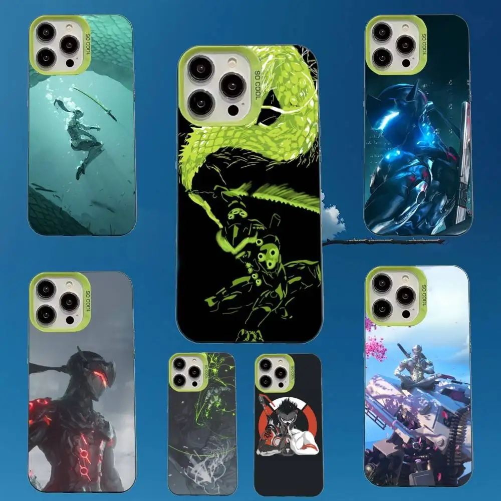 

G-Genji Game Tachi Phone Case For iPhone 16,15,14,13,12,11,Pro,Max,Plus,Mini,XS,SE Anti Fall Green Matte Hard Bumper