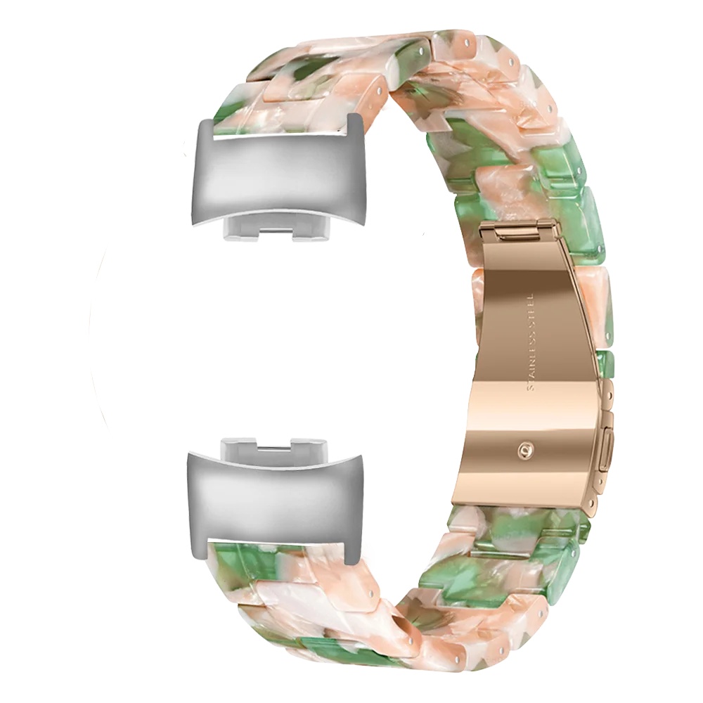 حزام الراتنج للشحن 6 5 الفرقة خفيفة الوزن تنفس قابل للتعديل للطي مشبك حزام (استيك) ساعة اكسسوارات ل Fitbit Charge 5 6