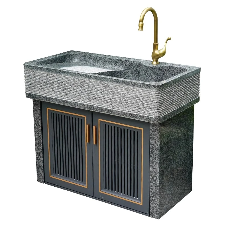 

Natural marble laundry pool with rubbing board balcony courtyard sink basin outdoor integrated granite laundry sink