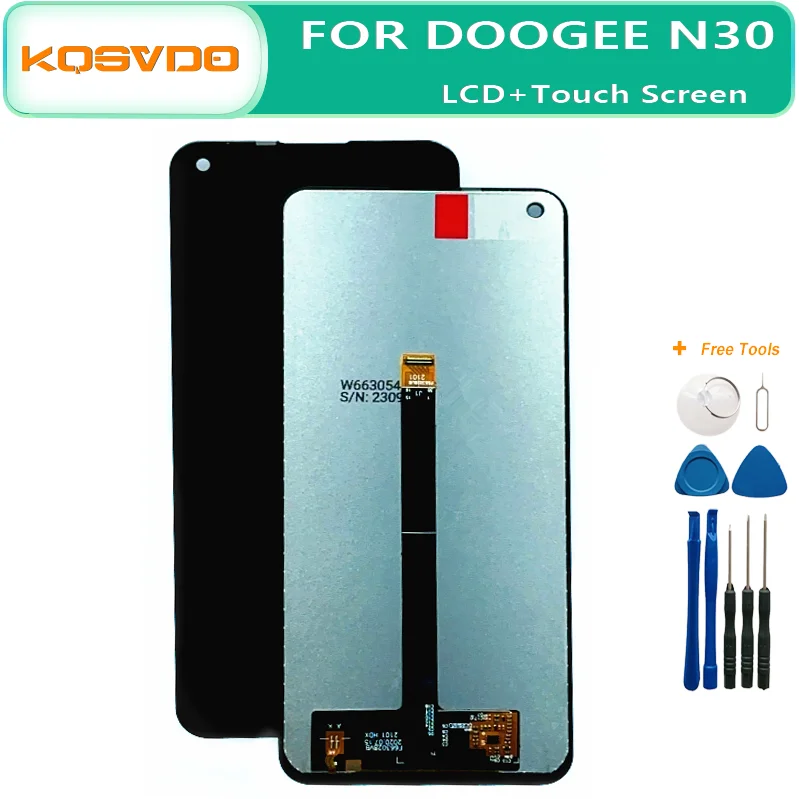 100% Original New for Doogee N30 LCD Display And Touch Screen 6.55 inch Digitizer Assembly For Doogee N30 Replacement +Tools