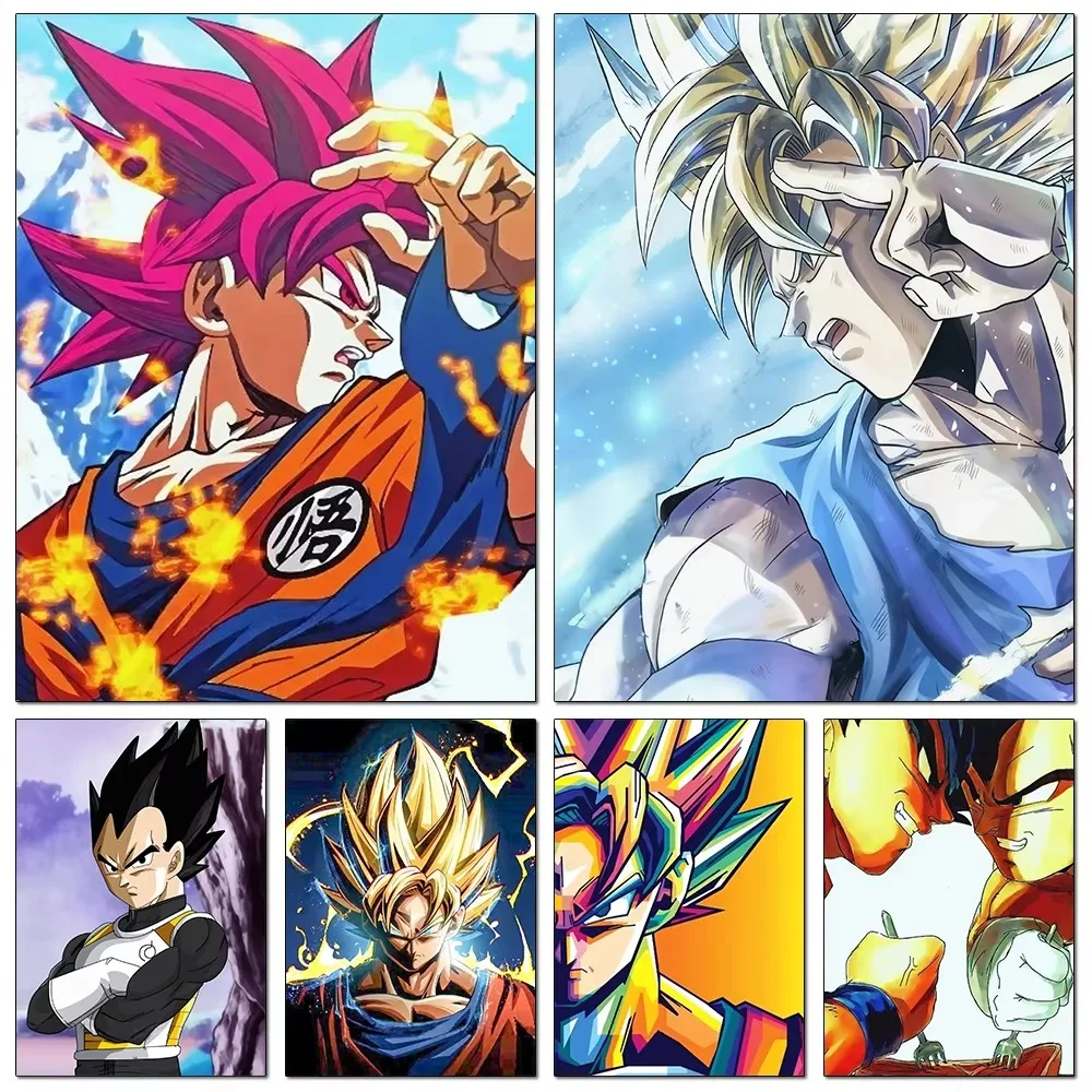 500/1000/1200/2000PCS Dragon Ball Super Saiyan Anime Jigsaw Puzzle Handmade DIY Leisure Game Wall Display Decor Gift