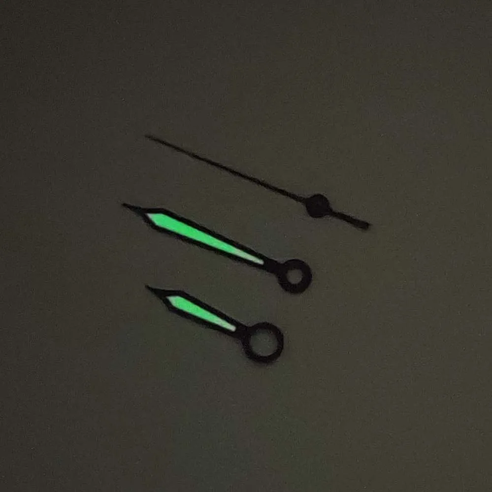 Green Luminous Black Edge Watch Hands New Modified Watch Accessories Needle for Japanese NH35/ NH36/ 4R/ 7S Movement