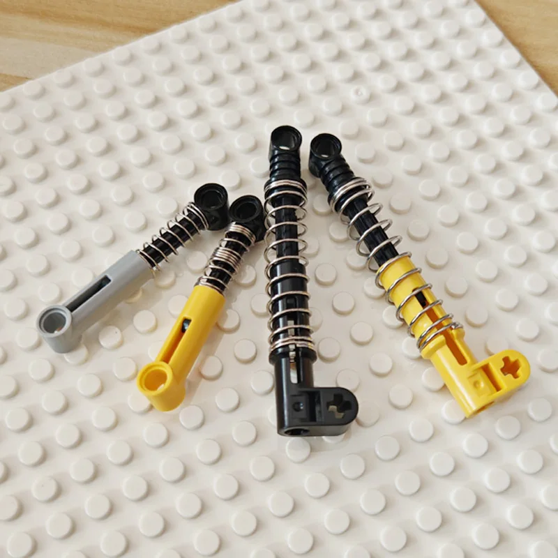 10PCS High-tech Shock Absorber Motor Vehicle Hard/soft Spring  MOC Building Block Part Compatible with Lego 92592 18404 76138