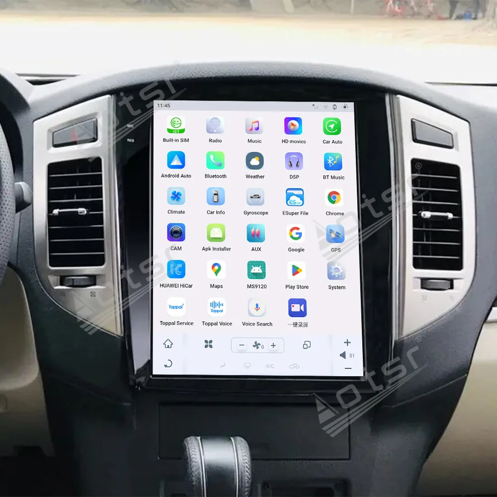 

12,1-дюймовый HD-экран для Mitsubishi Pajero 2007-2020, CarPlay, радио, GPS-навигация, сенсорный экран, мультимедийный проигрыватель, стереосистема, головное устройство