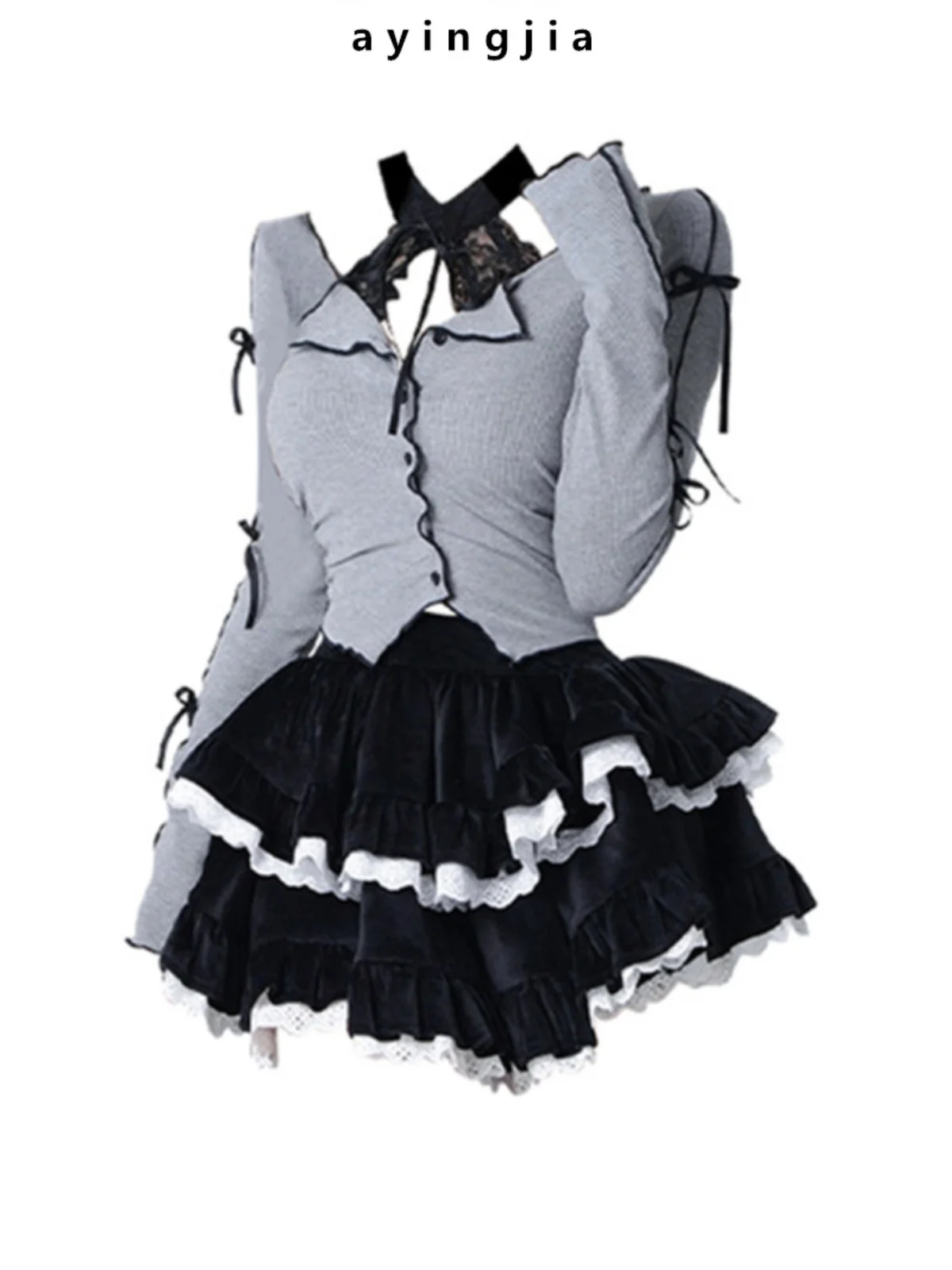 

Весенняя женская пышная юбка-миди из черного вельвета А-силуэта, однотонная, с завышенной талией, для девушек