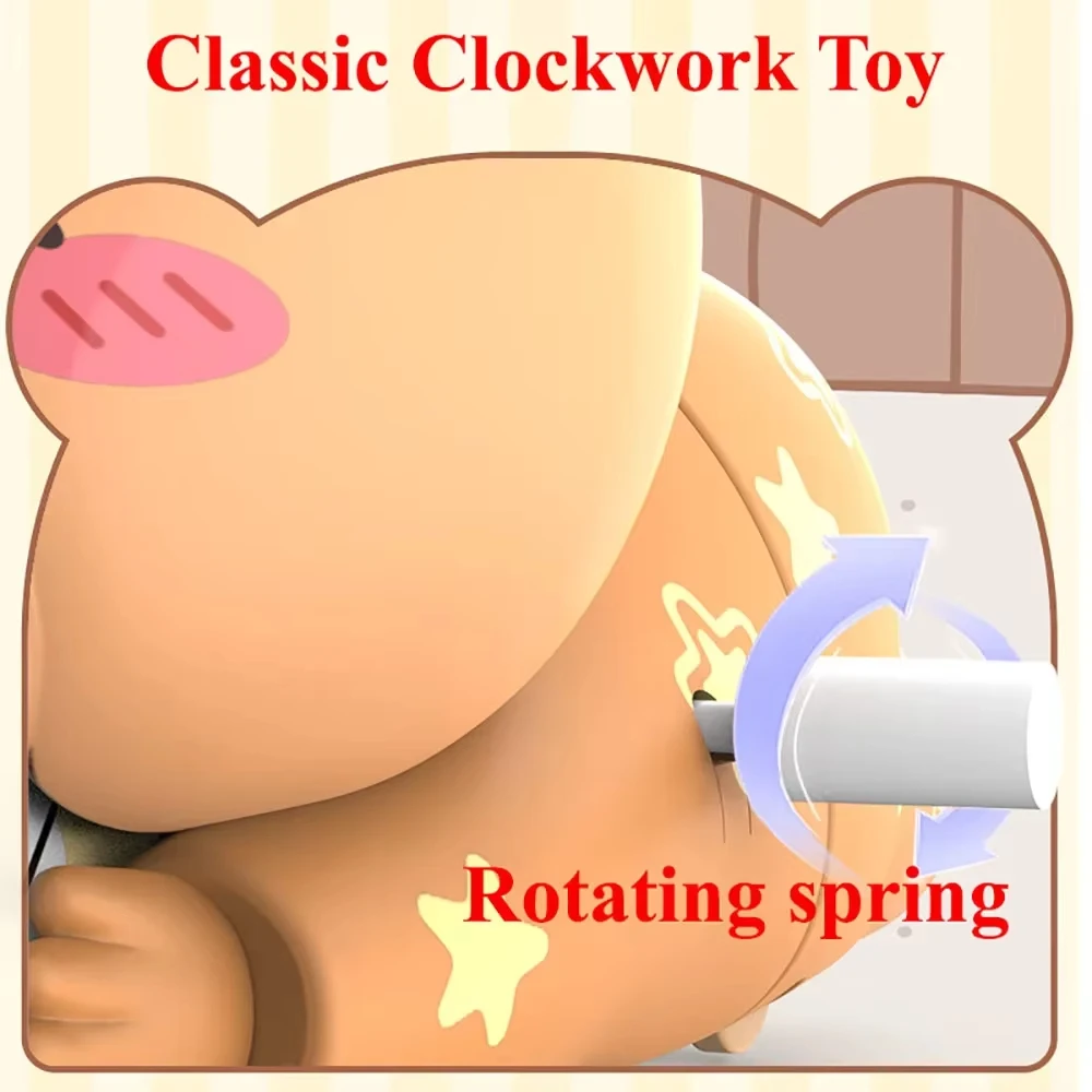 Children's Cartoon Capybara Crawl Clockwork Decompression Toys Crawling Clockwork Spring Toys Desktop Ornaments Gifts