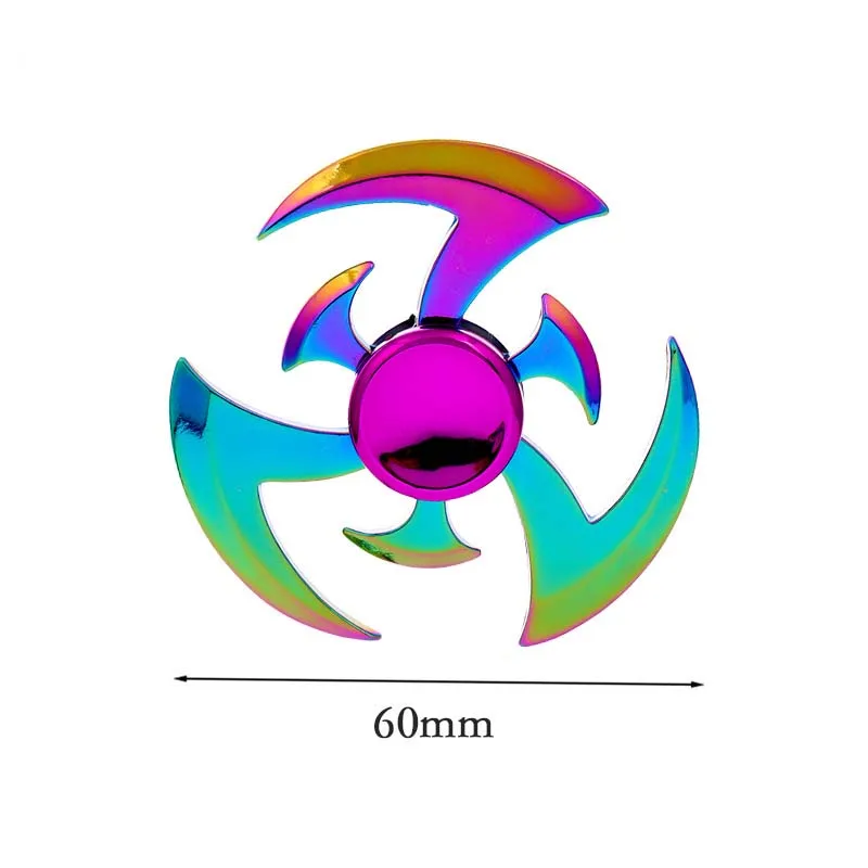 Regenboog High-Speed Metal Fidget Spinner Kleurrijke vingerhandspinner voor stress en angstverlichting Leuk speelgoed voor volwassenen