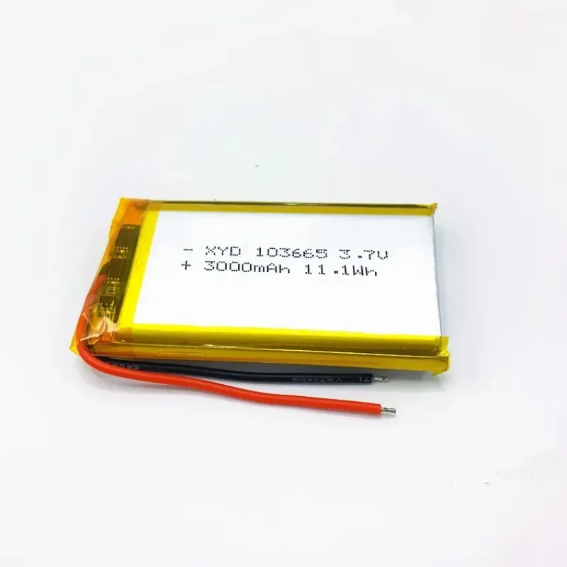 103665 / 103565 Akumulator litowo-polimerowy 3,7 V 3000 mAh do narzędzi o wysokiej zawartości sprzętu Światła LED Rejestrator jazdy Power Bank