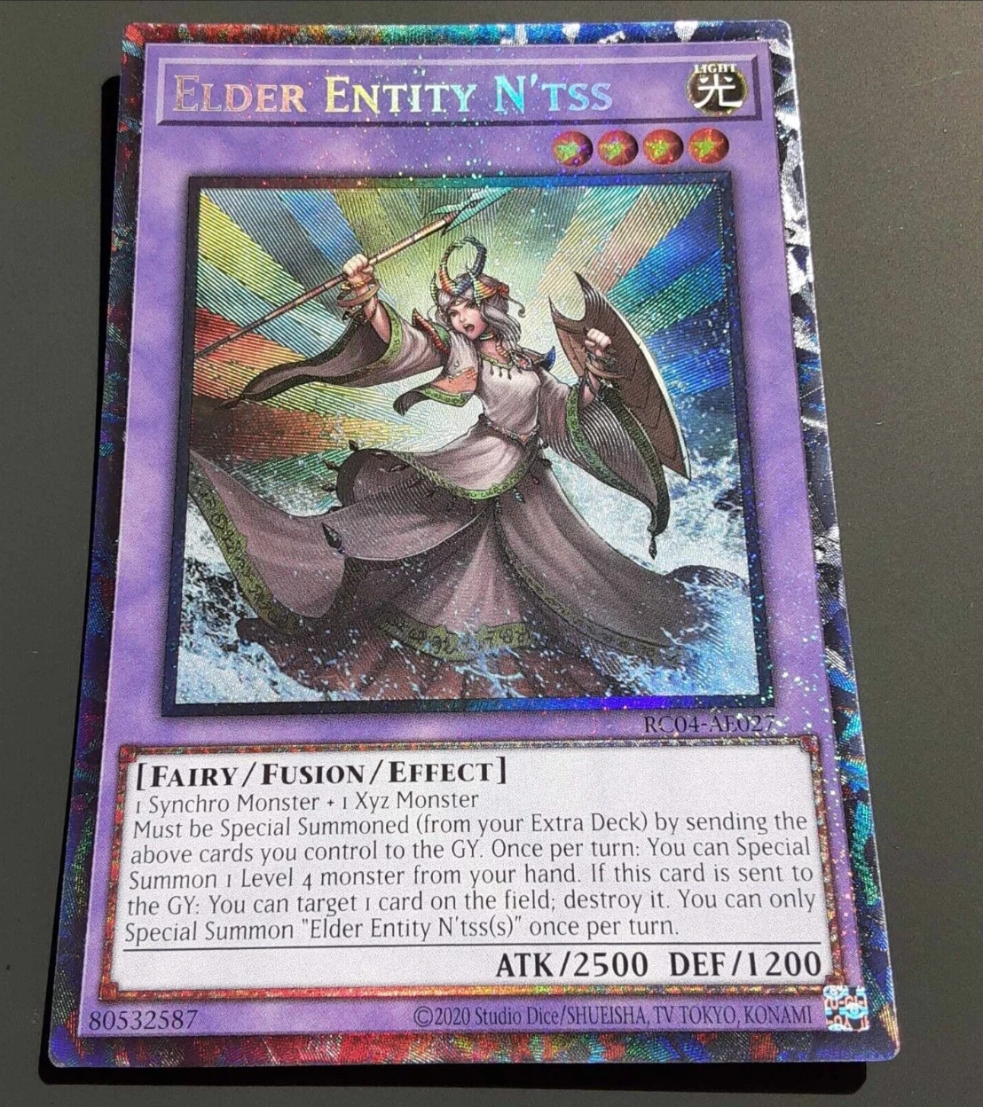 

Yugioh KONAMI Duel Monsters RC04-AE027 Elder Entity N'tss Collector Rare Asian English Collection Mint Card