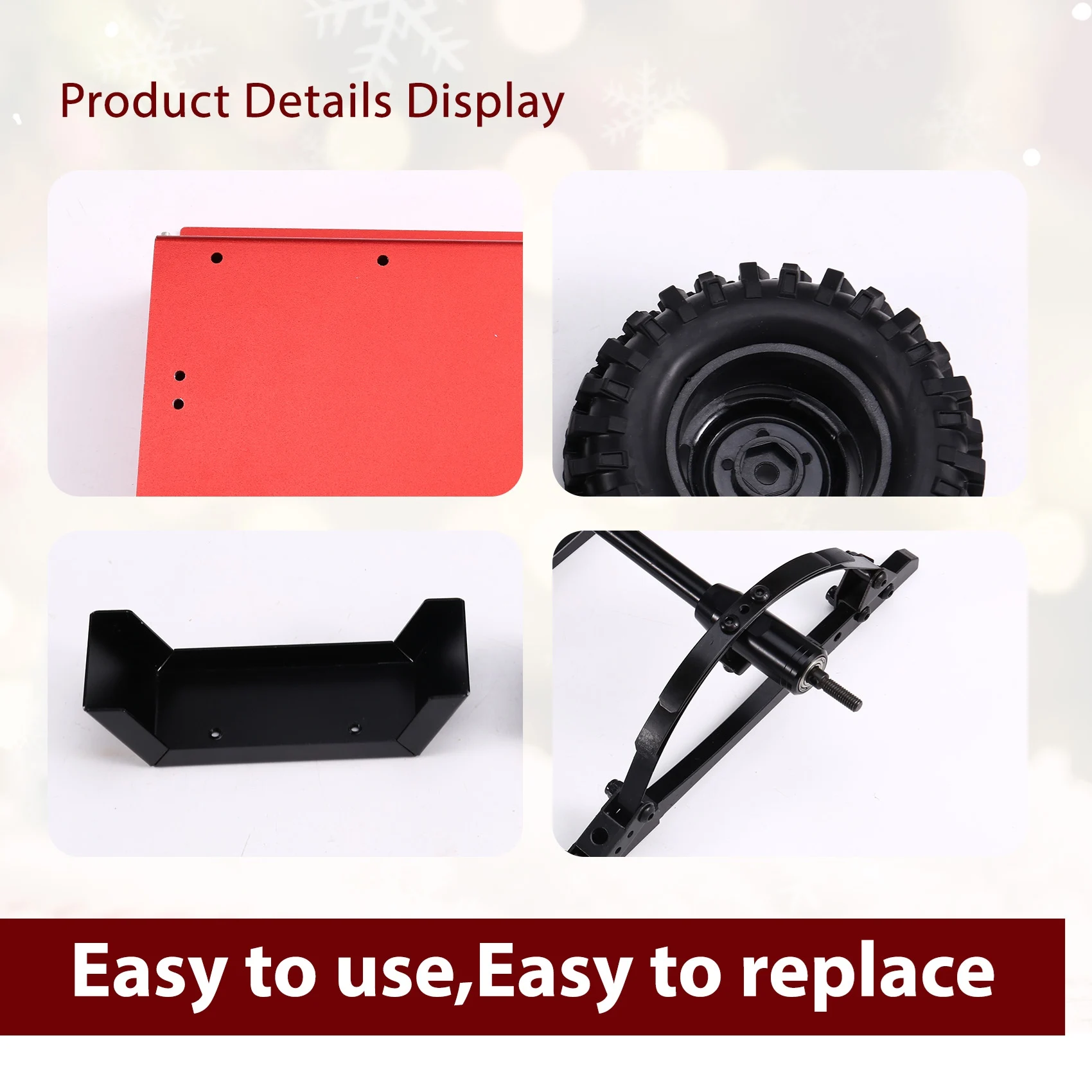 FBIL-Redcat RC Crawler Trailer 1/10 Scale SCX10 90046 TRX4 TRX6 RC Crawler Axial Simulated Accessories For RC4WD D90 CC01