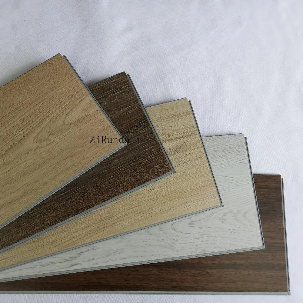 Versi Khusus Lantai Kantor Plastik SPC Tahan Lama 8 x 49 inci 100% Motif Marmer Timbul