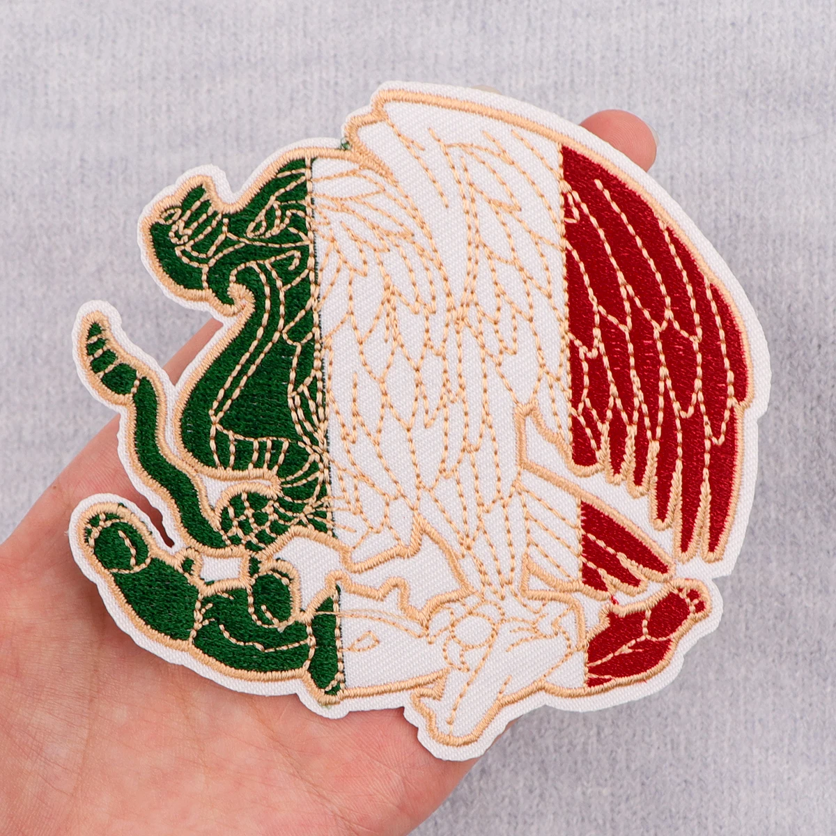 2pcs Mexican Flag Patches On Clothes Eagle Embroidered Patches Flags Sew Badges Iron On Patch DIY Clothing Accessories