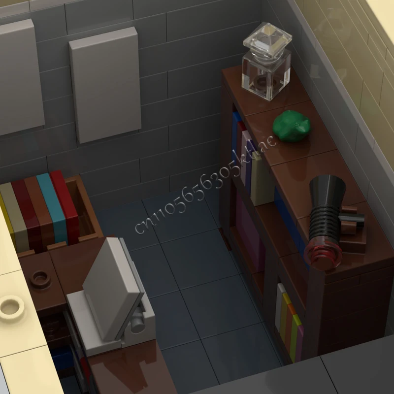 1853 ELEMENTY MOC Personalizowany Średniowieczny Architektura Luksusowy Komiksowy Sklep z Książkami Modułowe Klocki Model Zestaw do Składania dla Dzieci Prezent na Boże Narodzenie