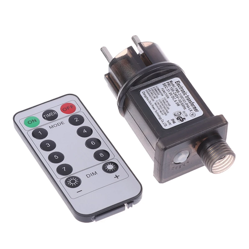 Adaptateur de pilote de lampe LED avec télécommande, éclairage laser étanche, SELV, prise UE, AC 220V à 31VDC, 6W, 8 fonctions, IP44