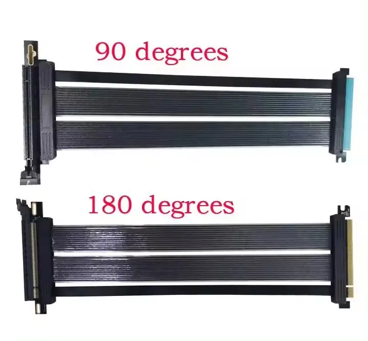PCIe 4.0 X16 Dual Reverse Riser Cable Gen4 GPU Graphics Card Extension Cord High Speed For ITX A4 Mini PC Case For 30cm