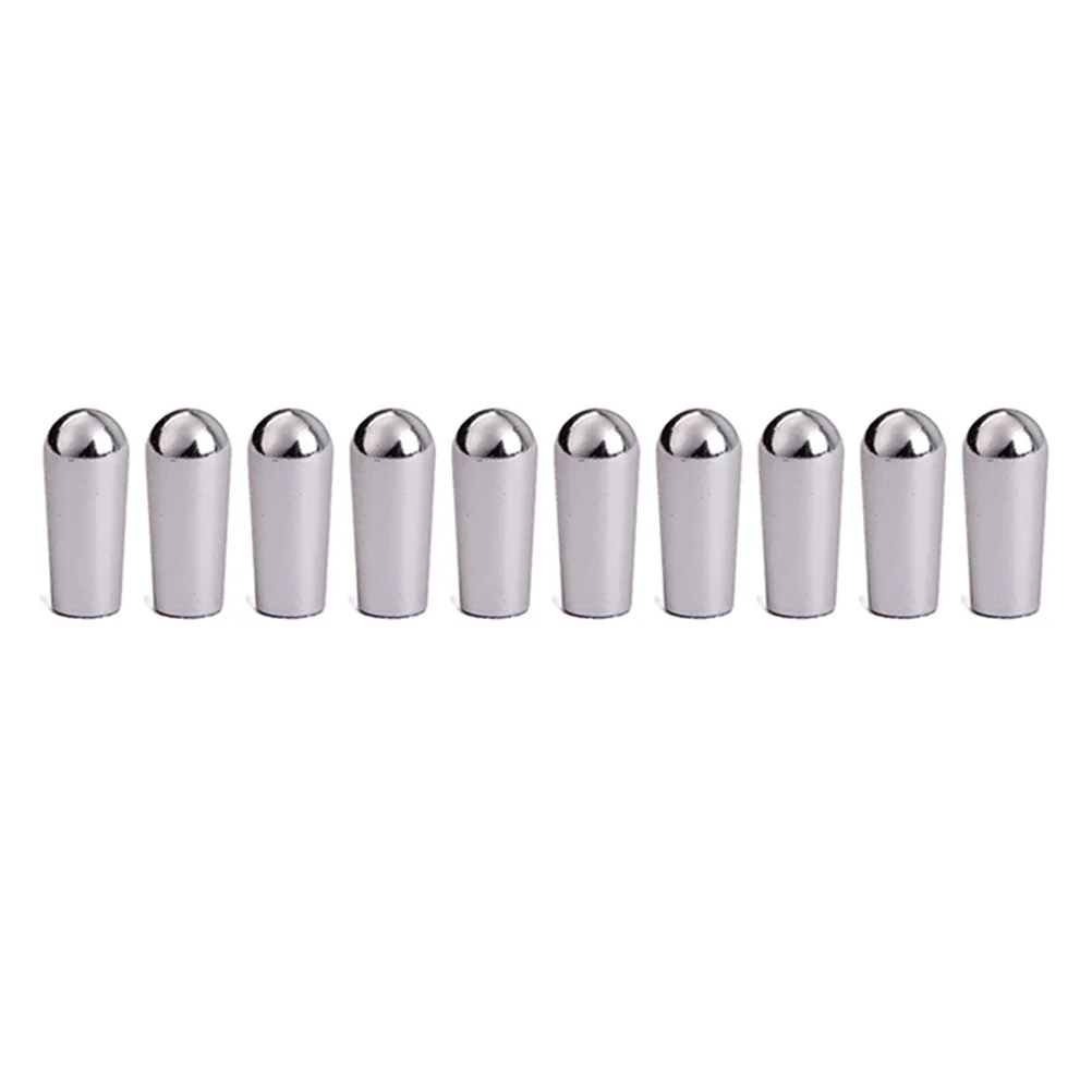 

10Pcs Metal Switch Hats for Electric Guitar Durable Aluminium Alloy Toggle Tips Easy Install Silver Guitar Toggle Tip