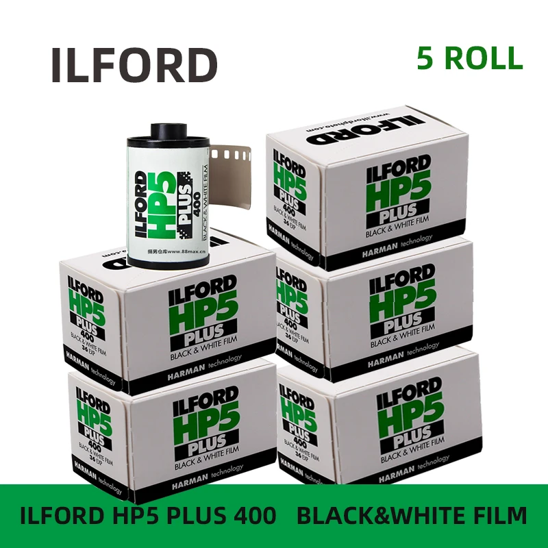 1-5 ROLLS ILFORD HP5 PLUS 400 ILFORD 135 Black & White Film Black And White Photographic Film UK Original Printable Media