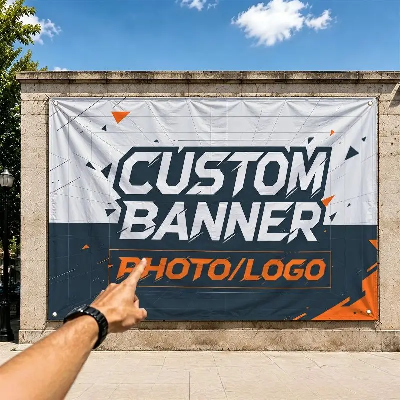 Custom Banner Flags Suitable For Personalized Logo Memorial Photo Courtyard Decoration Club Commercial Advertising Promotion