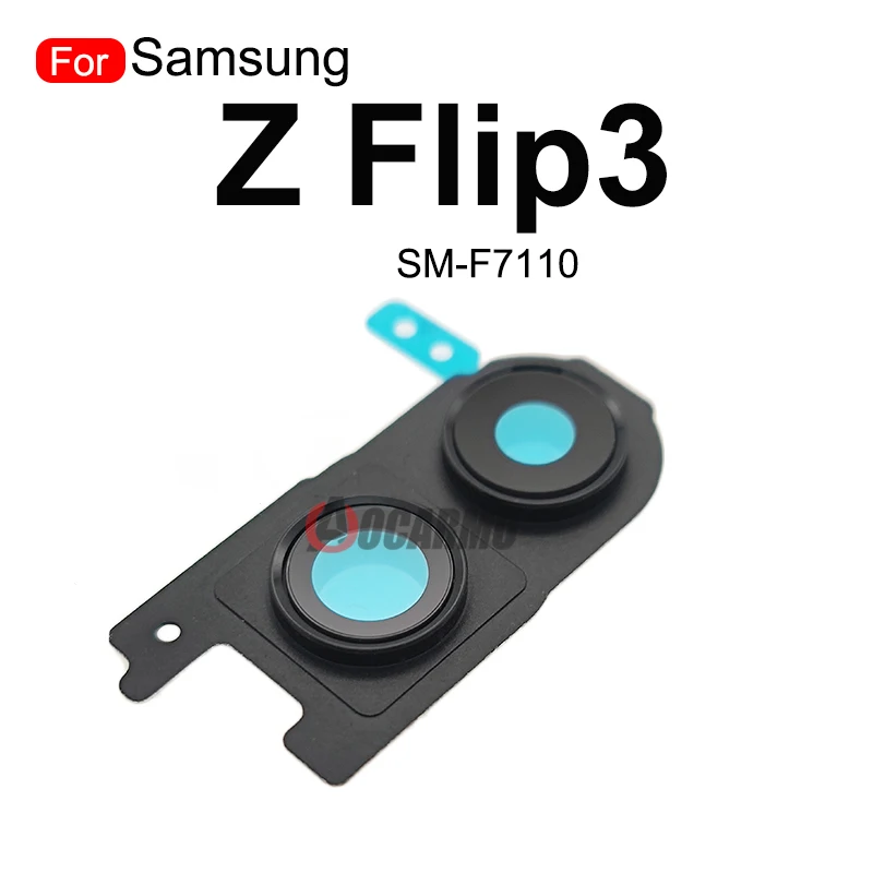 For Samsung Galaxy Z Flip3 F7110 Back Camera Rear Lens With Frame And Adhesive Replacement Parts