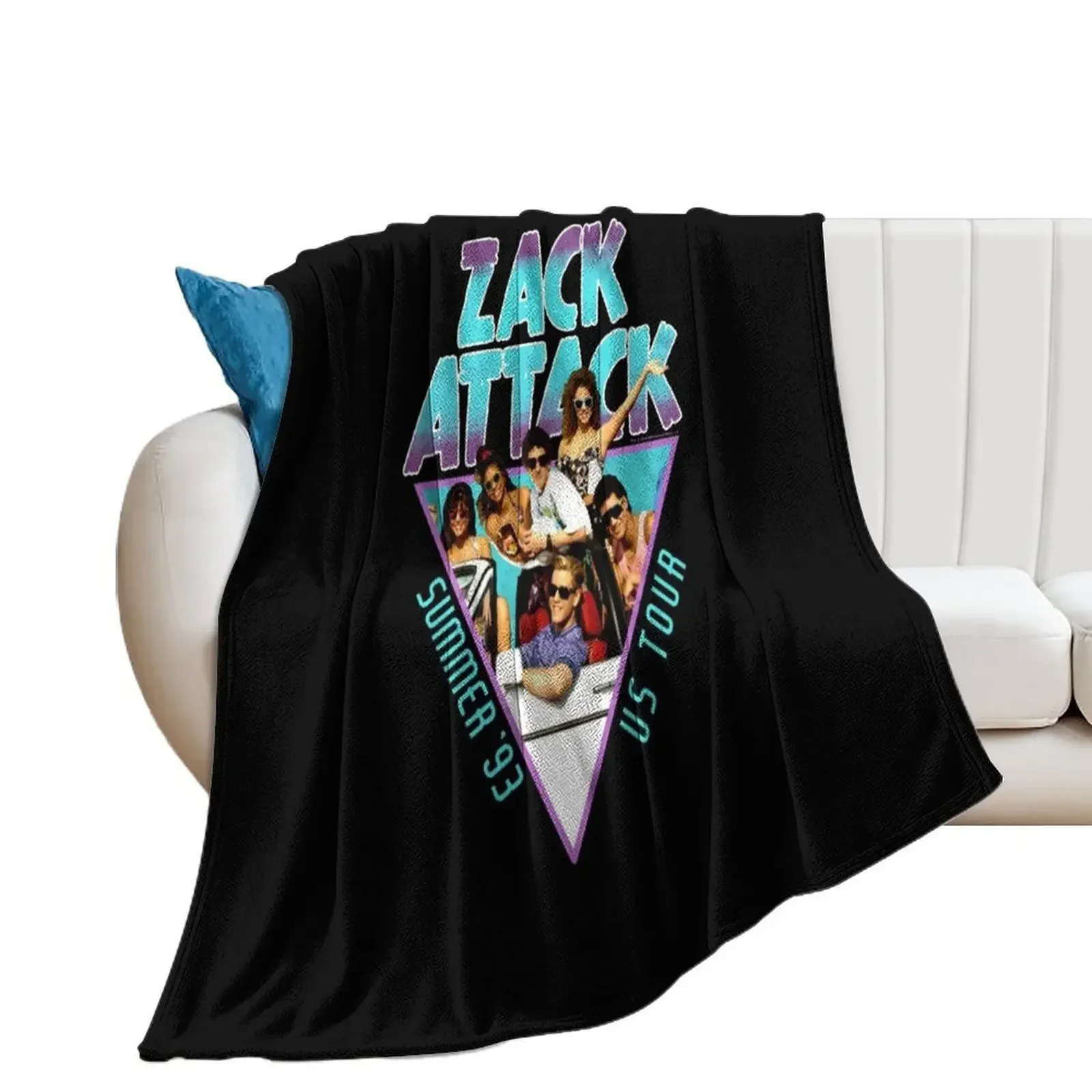 

Saved by The Bell Zack Attack US Tour Summer 1993 Throw Blanket Flannel Fabric decorative Luxury Thicken Blankets