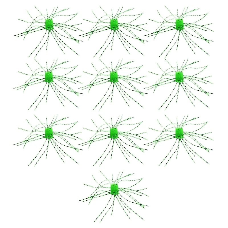 10 قطعة الطعوم الاصطناعية النردات على شكل الصيد إغراء غرق بطيء شعيرات مرنة إغراء المياه المالحة الطعوم ملحقات صيد سمك #4